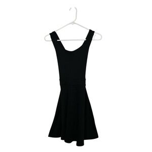 Seventh Day Black Criss-Cross Back Skater Dress – Size unknown (approx. Small)